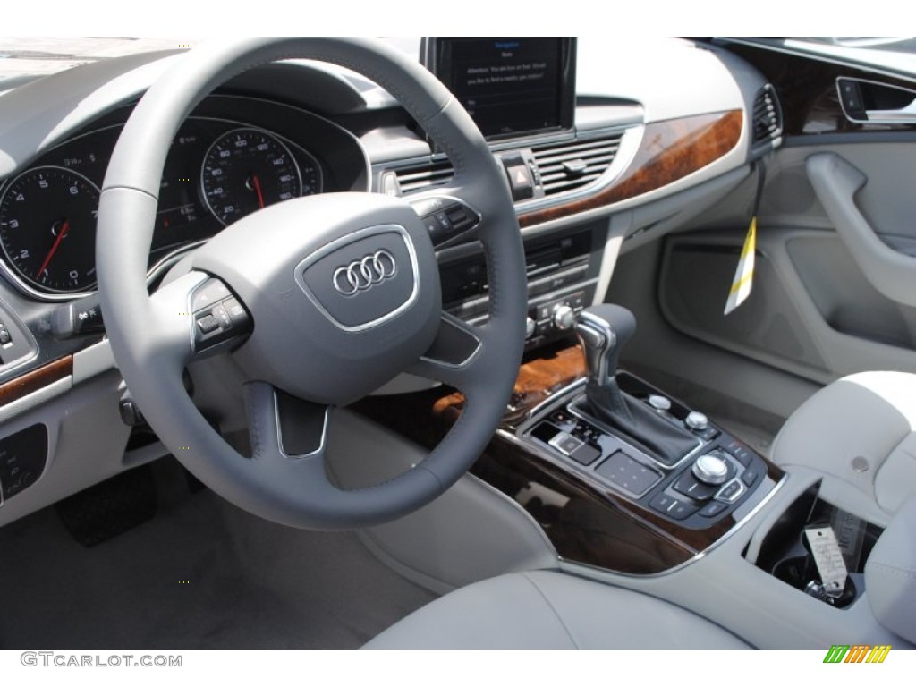 2014 Audi A6 2.0T Sedan Titanium Gray Dashboard Photo #84375564