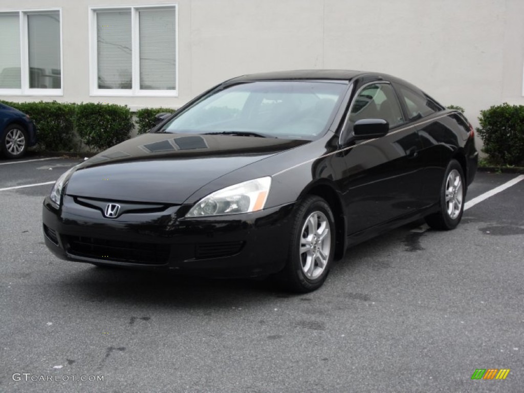 2006 Accord EX Coupe - Nighthawk Black Pearl / Gray photo #5