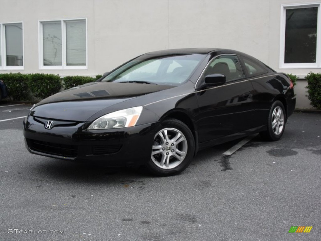 2006 Accord EX Coupe - Nighthawk Black Pearl / Gray photo #10
