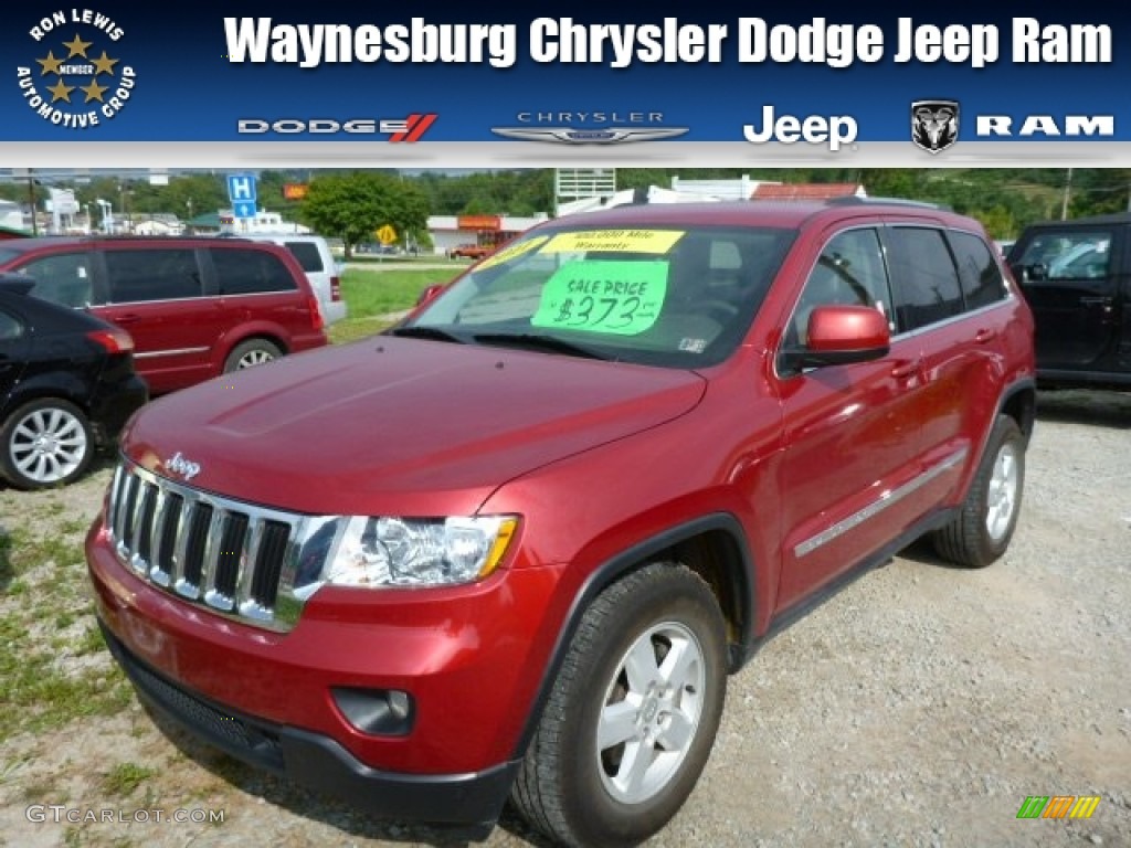 2011 Grand Cherokee Laredo 4x4 - Inferno Red Crystal Pearl / Dark Graystone/Medium Graystone photo #1