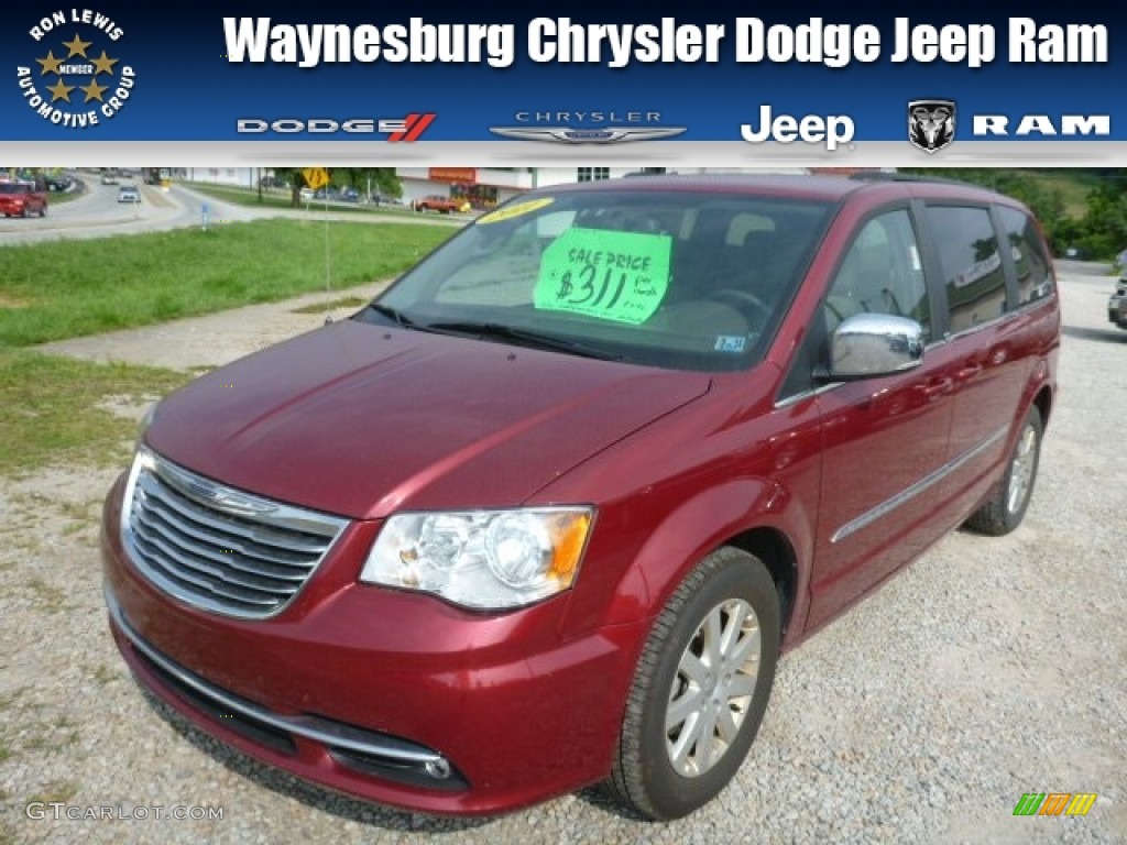 2011 Town & Country Touring - L - Deep Cherry Red Crystal Pearl / Dark Frost Beige/Medium Frost Beige photo #1