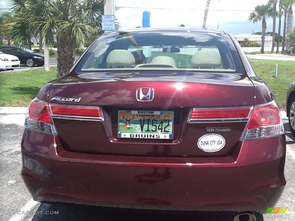 2011 Accord LX Sedan - Basque Red Pearl / Ivory photo #3