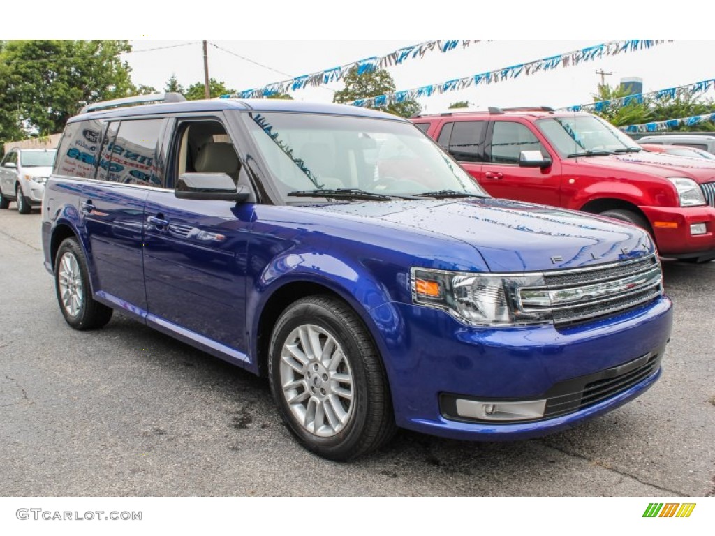 2013 Flex SEL AWD - Deep Impact Blue Metallic / Dune photo #6