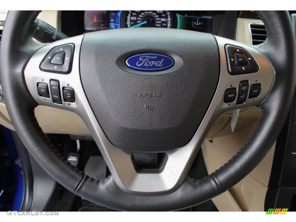 2013 Flex SEL AWD - Deep Impact Blue Metallic / Dune photo #14
