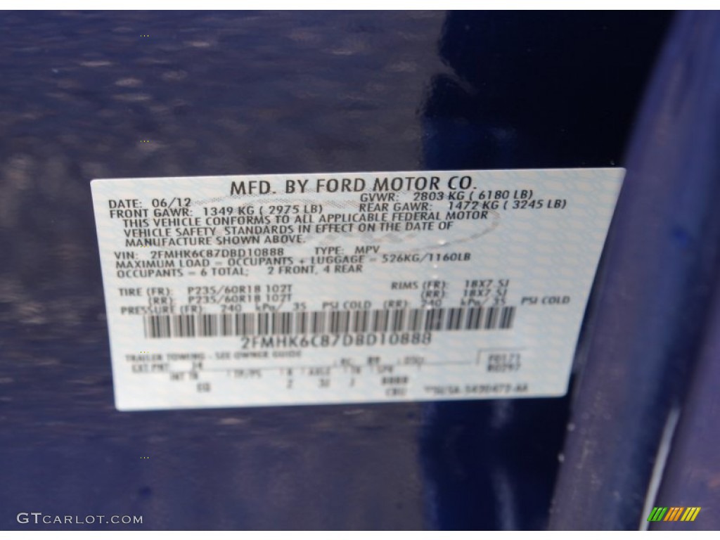 2013 Flex SEL AWD - Deep Impact Blue Metallic / Dune photo #18
