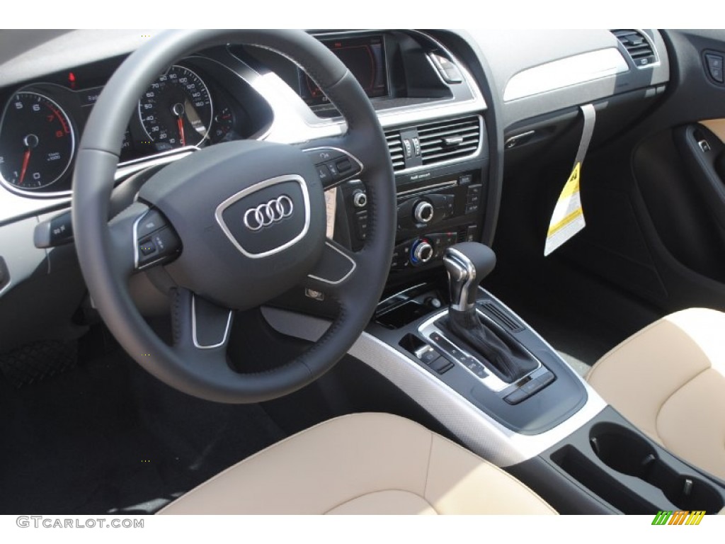 Velvet Beige/Black Interior 2014 Audi A4 2.0T quattro Sedan Photo #84380685