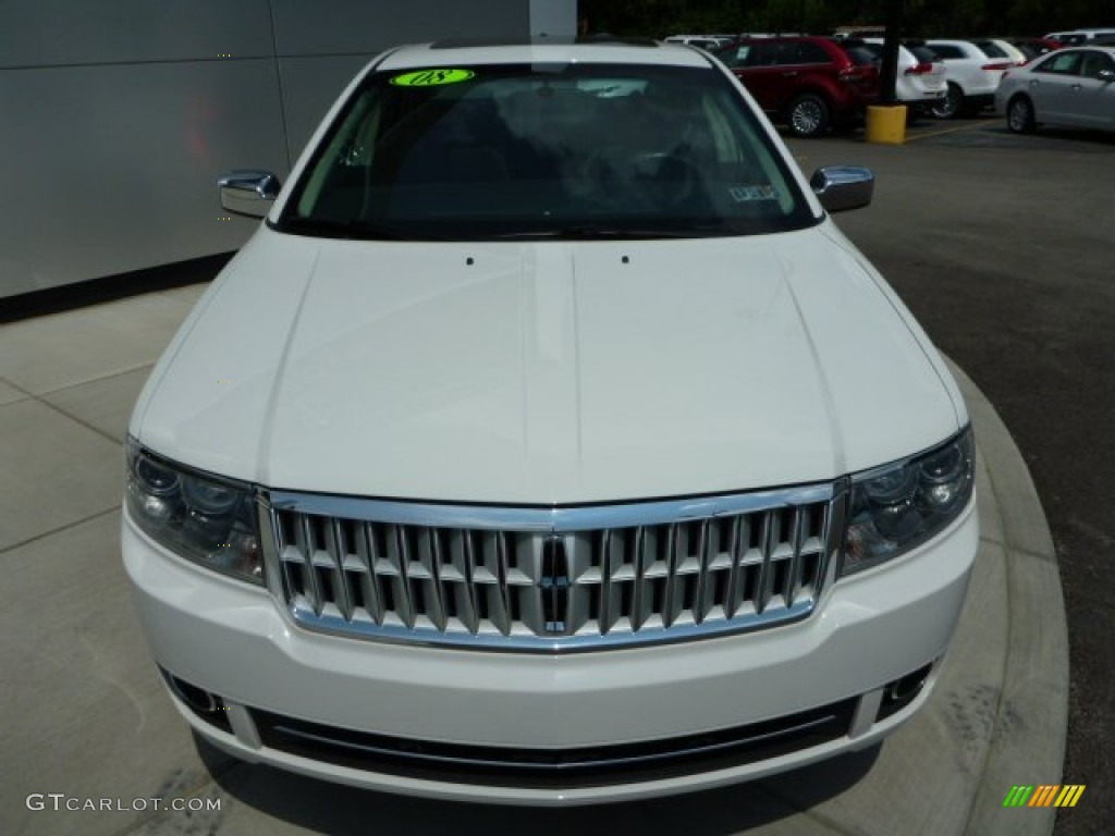 2008 MKZ Sedan - White Suede / Dark Charcoal photo #2