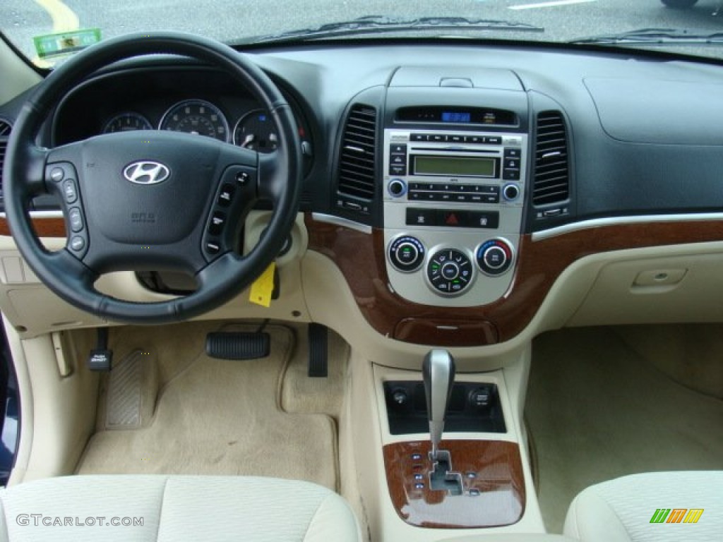 2007 Hyundai Santa Fe Limited Beige Dashboard Photo #84381012