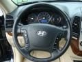 Beige 2007 Hyundai Santa Fe Limited Steering Wheel