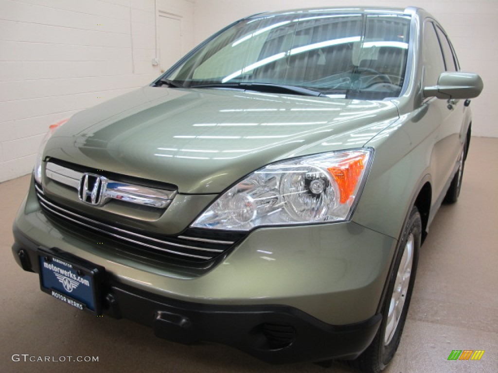 2008 CR-V EX-L 4WD - Green Tea Metallic / Ivory photo #4