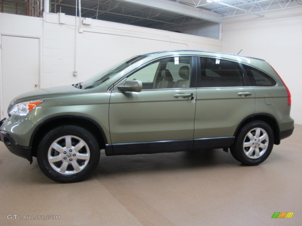 2008 CR-V EX-L 4WD - Green Tea Metallic / Ivory photo #5