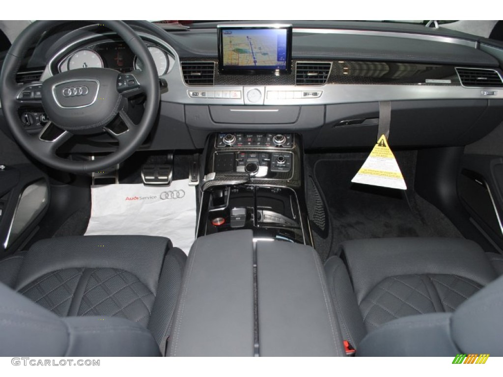 Black Interior 2014 Audi S8 quattro S Photo #84383889