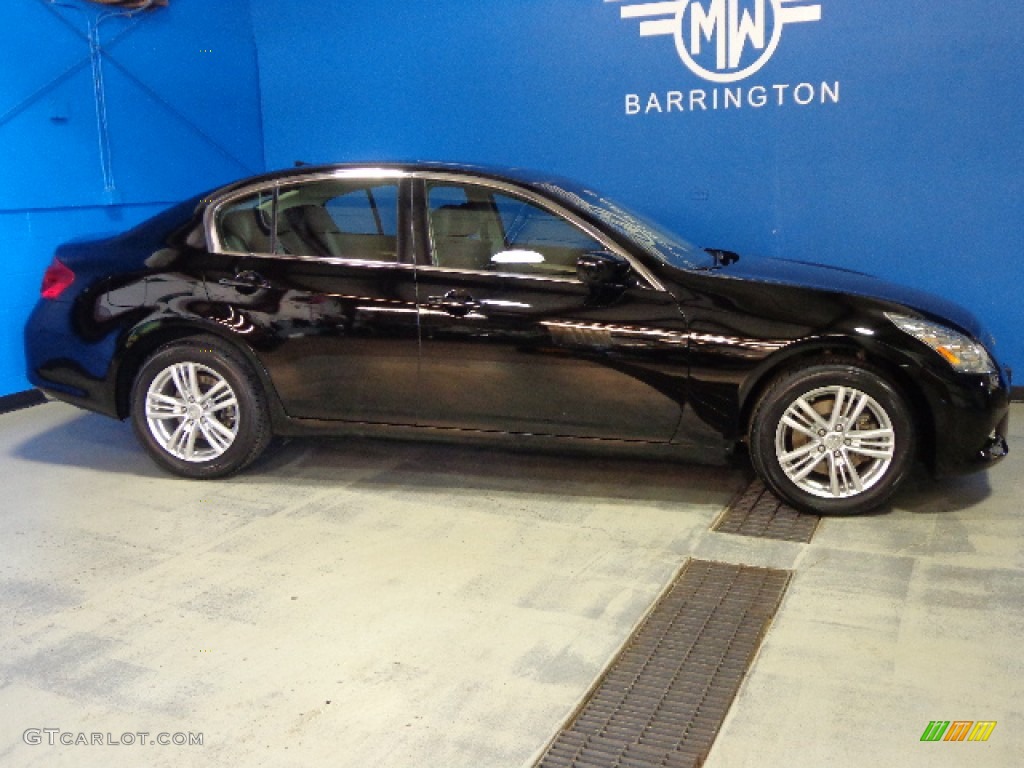 2011 G 37 x AWD Sedan - Black Obsidian / Graphite photo #4