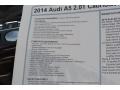 2014 Audi A5 2.0T Cabriolet Window Sticker