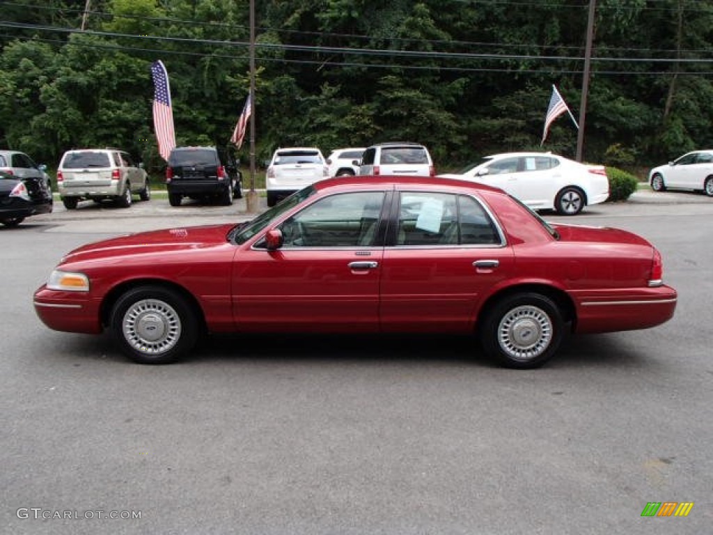 2001 Crown Victoria LX - Toreador Red Metallic / Medium Parchment photo #5