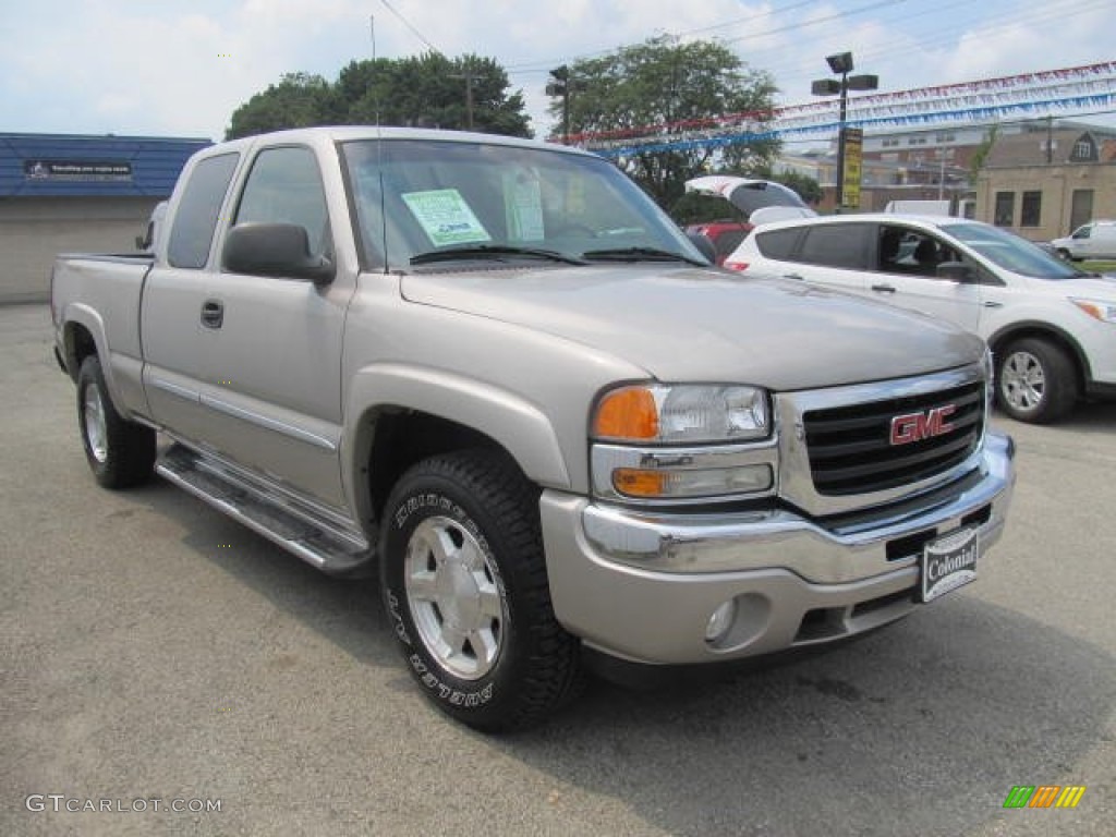 2006 Sierra 1500 SLE Extended Cab 4x4 - Silver Birch Metallic / Dark Pewter photo #10