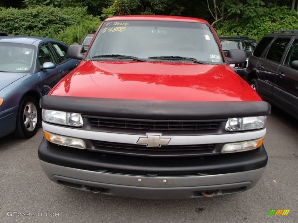 2001 Silverado 1500 LS Extended Cab 4x4 - Victory Red / Graphite photo #2