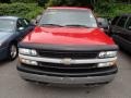 2001 Victory Red Chevrolet Silverado 1500 LS Extended Cab 4x4  photo #2