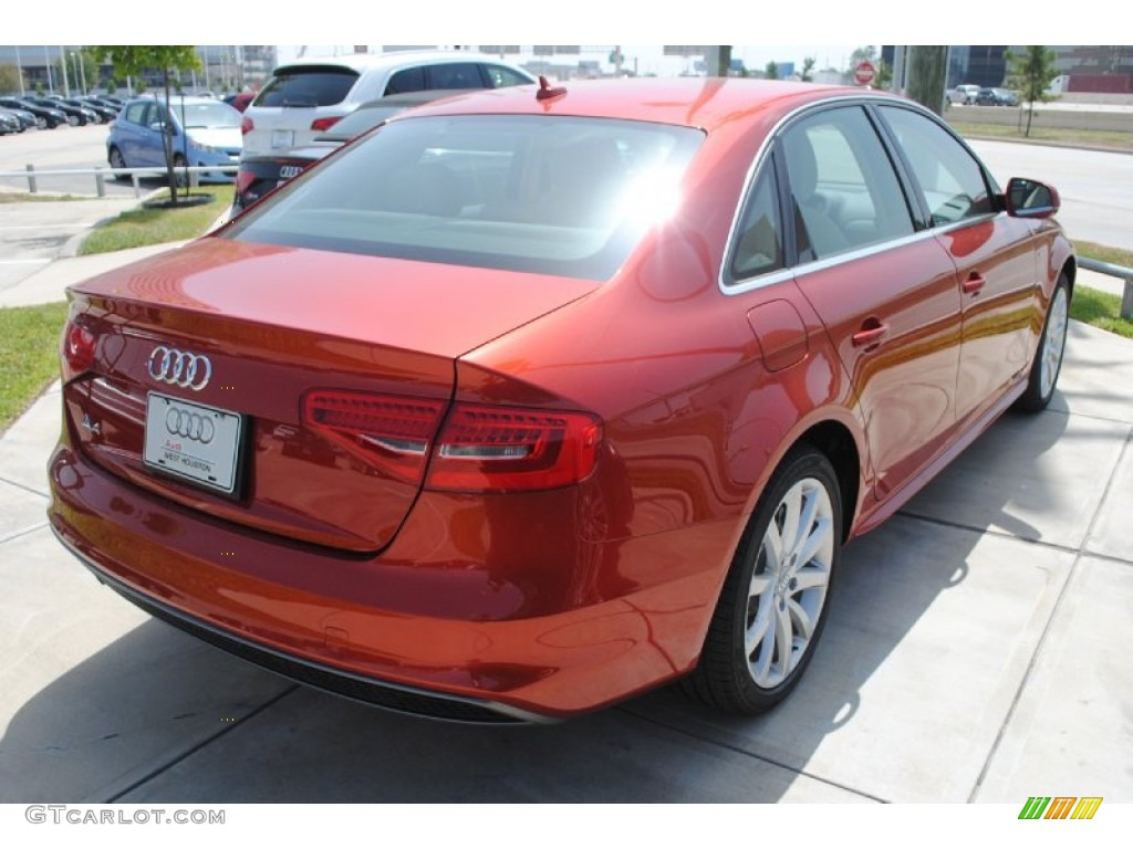 2014 A4 2.0T Sedan - Volcano Red Metallic / Velvet Beige photo #9