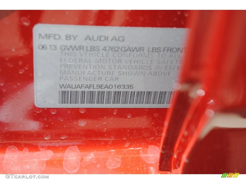 2014 A4 2.0T Sedan - Volcano Red Metallic / Velvet Beige photo #35