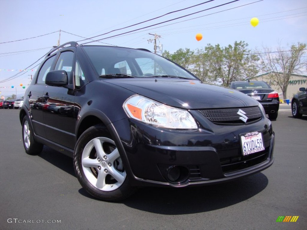 2007 SX4 Convenience AWD - Black Onyx Pearl / Black photo #1