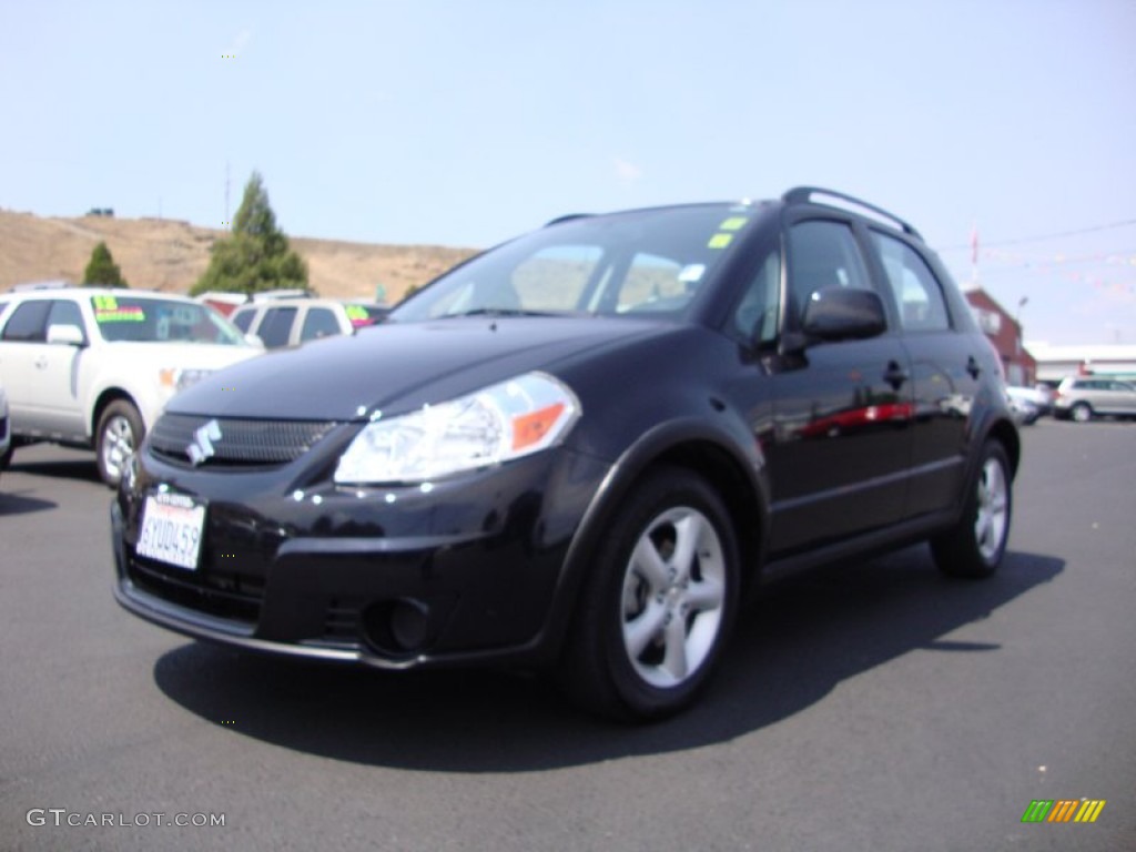 2007 SX4 Convenience AWD - Black Onyx Pearl / Black photo #3