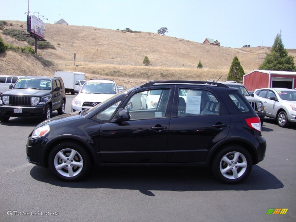 2007 SX4 Convenience AWD - Black Onyx Pearl / Black photo #4