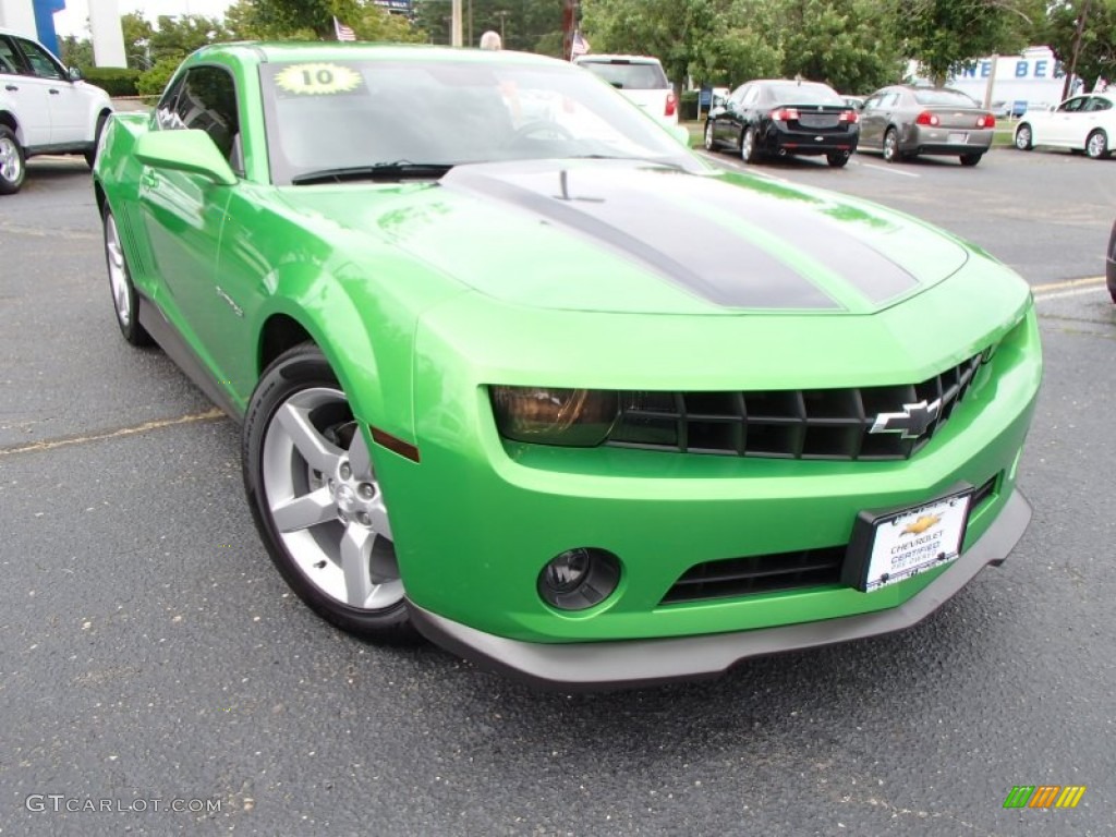 2010 Camaro LT Coupe Synergy Special Edition - Synergy Green Metallic / Black/Green photo #3