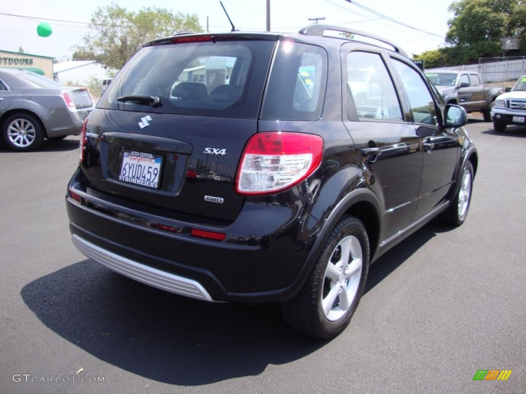 2007 SX4 Convenience AWD - Black Onyx Pearl / Black photo #7