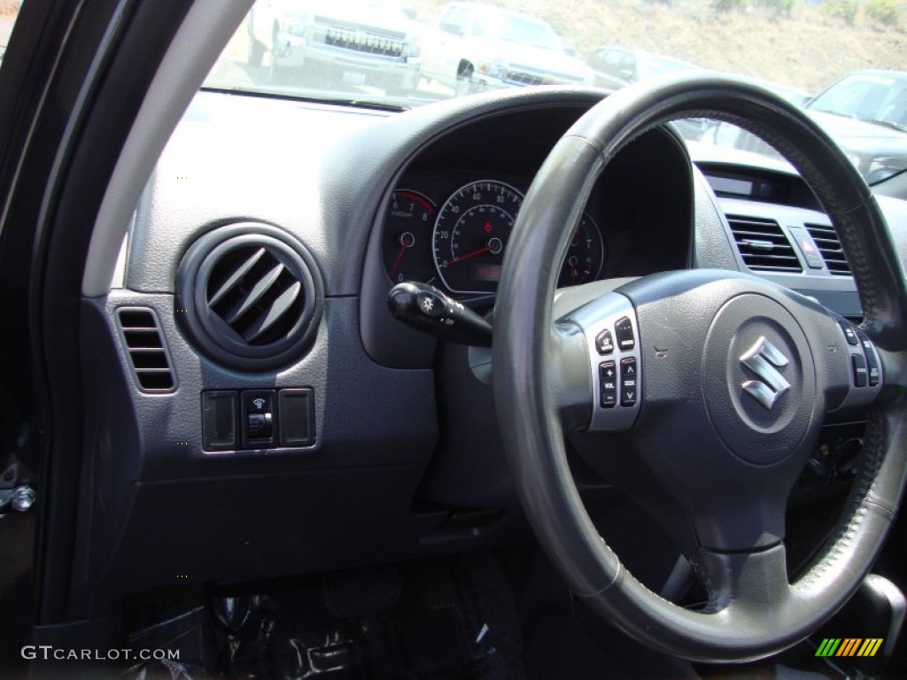 2007 SX4 Convenience AWD - Black Onyx Pearl / Black photo #11