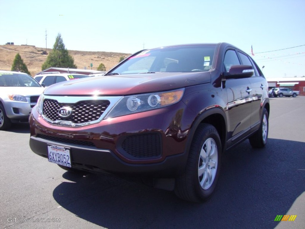 2012 Sorento LX - Dark Cherry / Black photo #3