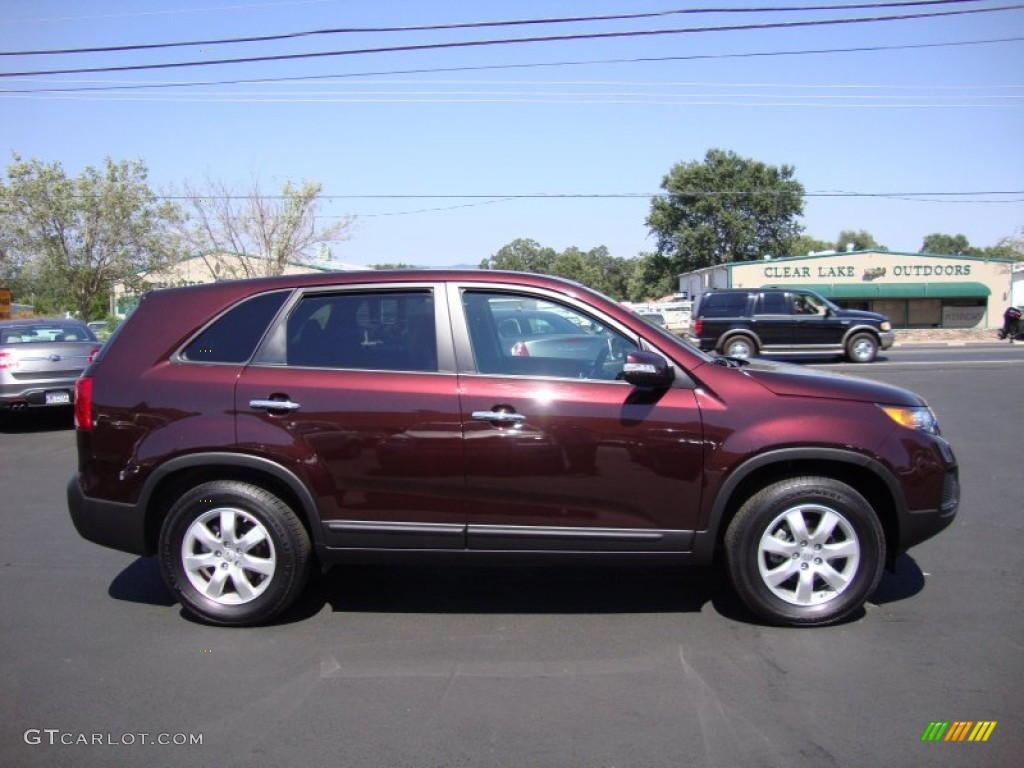 2012 Sorento LX - Dark Cherry / Black photo #8