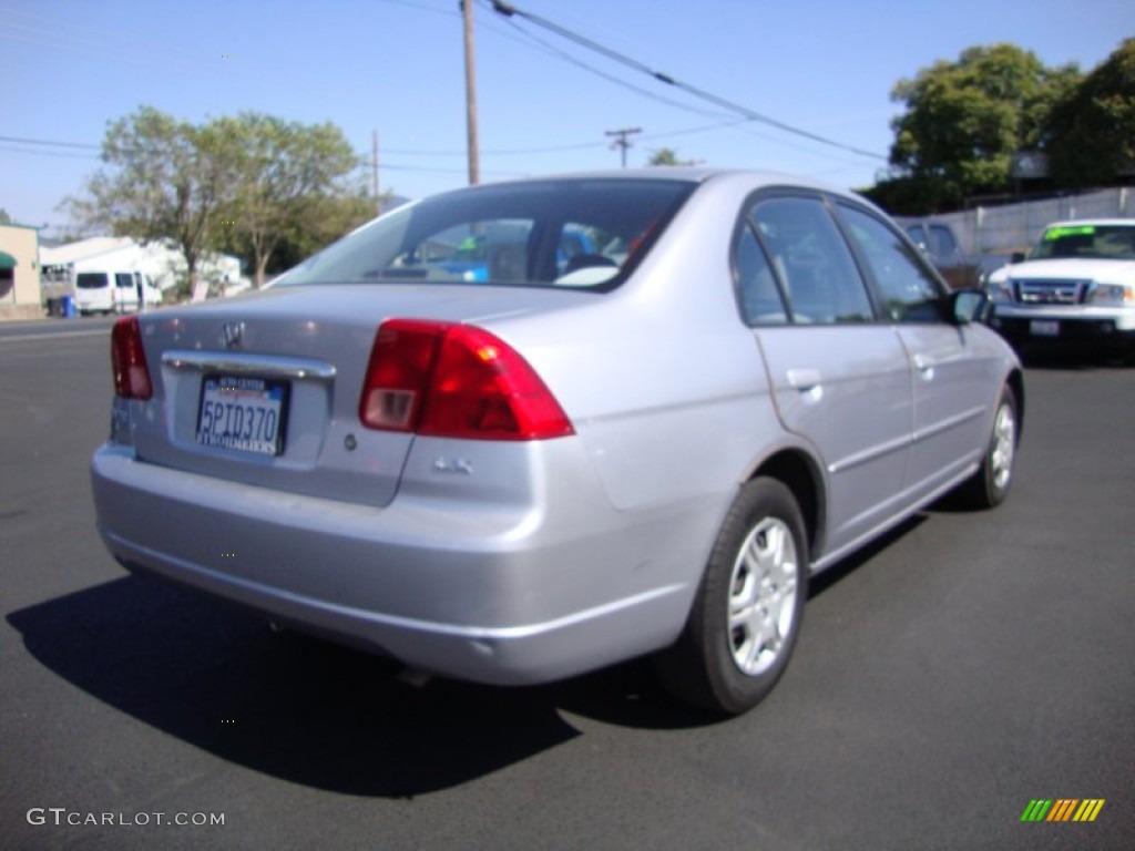 2002 Civic LX Sedan - Satin Silver Metallic / Gray photo #7