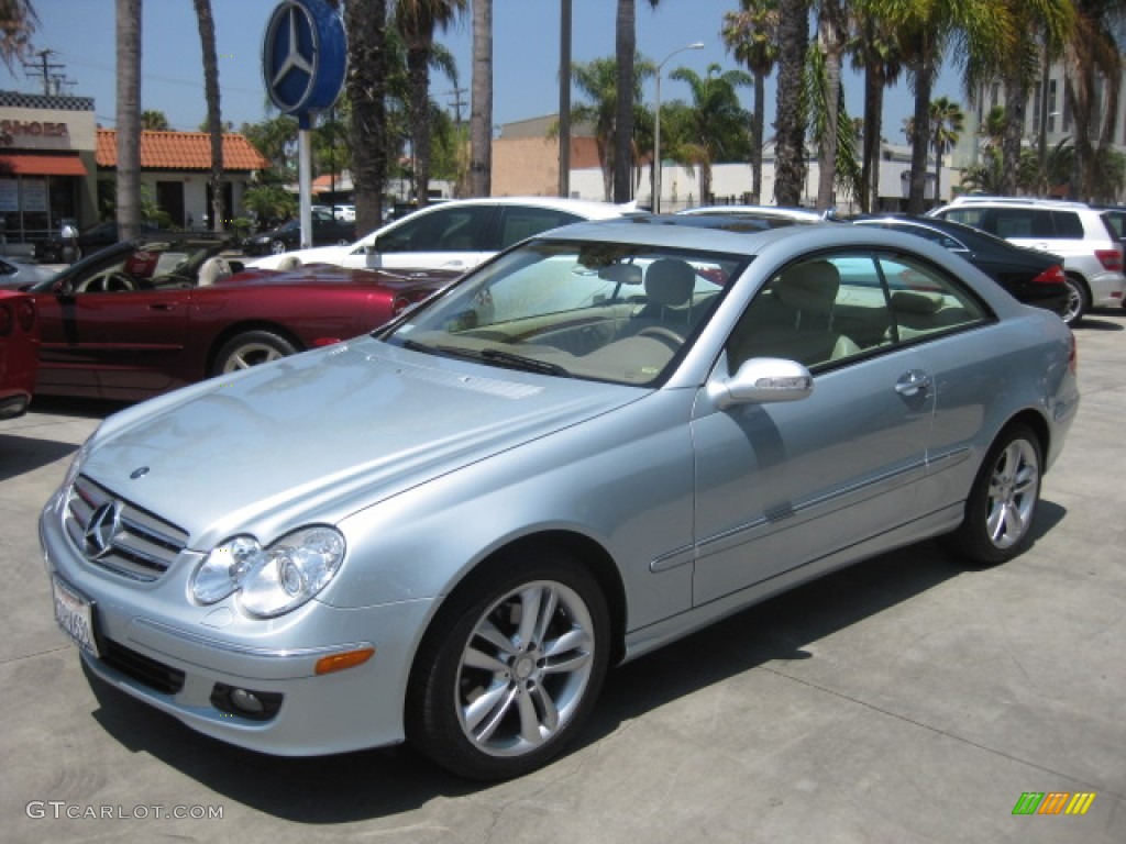 2008 CLK 350 Coupe - Diamond Silver Metallic / Stone photo #5
