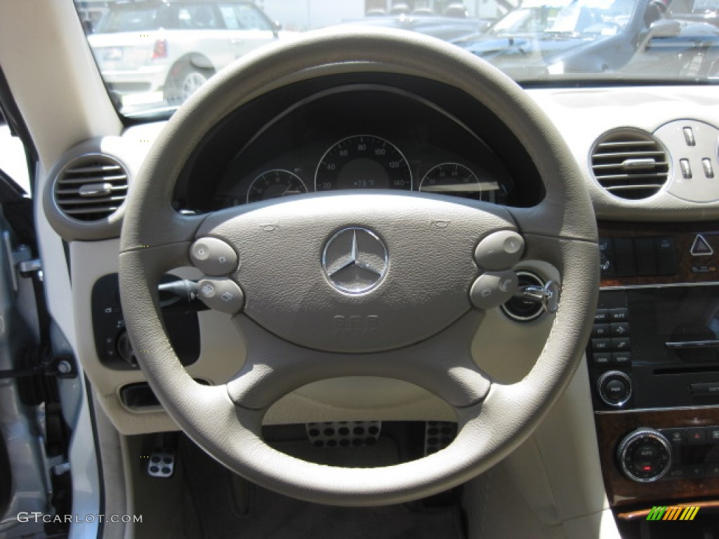 2008 CLK 350 Coupe - Diamond Silver Metallic / Stone photo #11