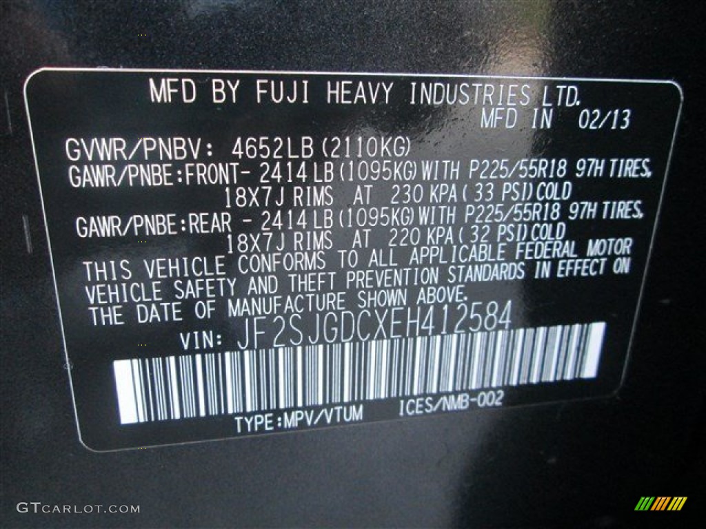 2014 Forester 2.0XT Premium - Dark Gray Metallic / Black photo #8