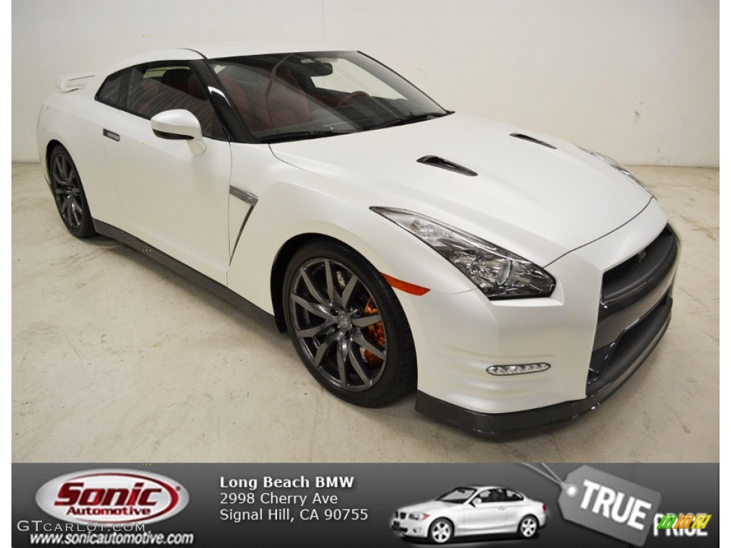 2014 GT-R Premium - Pearl White / Red Amber Semi-Aniline Leather photo #1