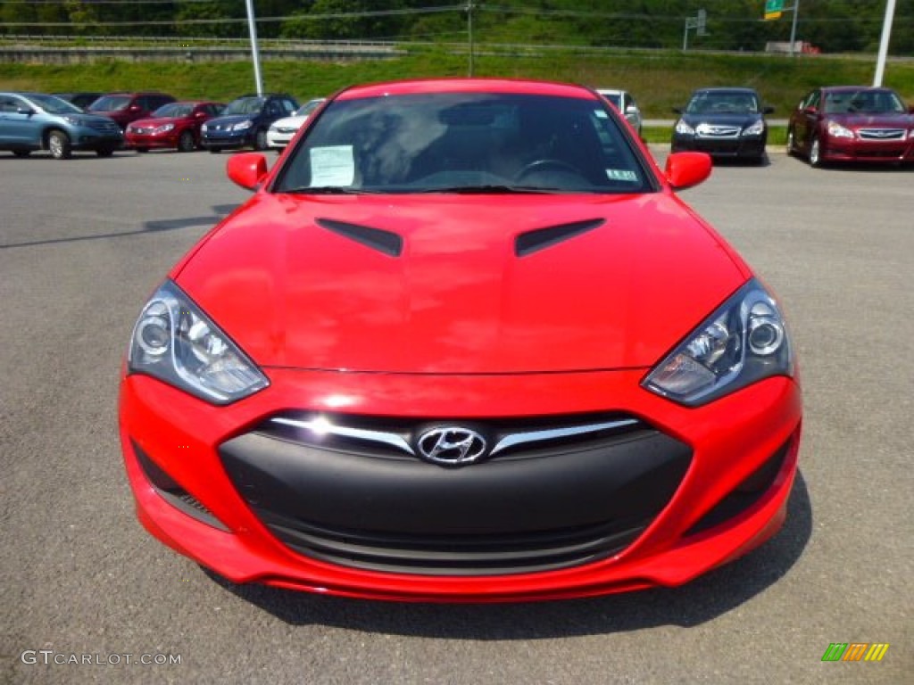 2013 Genesis Coupe 2.0T - Tsukuba Red / Black Cloth photo #2