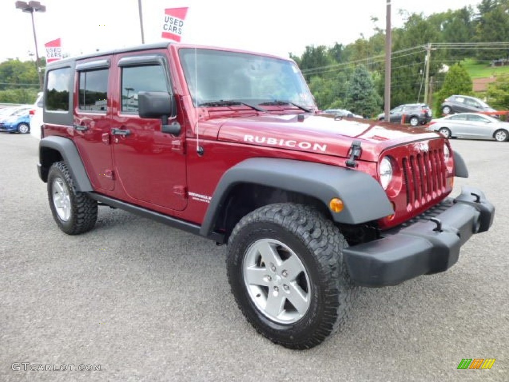 Deep Cherry Red Crystal Pearl 2012 Jeep Wrangler Unlimited Rubicon 4x4 Exterior Photo #84393987
