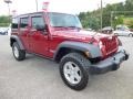 Deep Cherry Red Crystal Pearl 2012 Jeep Wrangler Unlimited Rubicon 4x4 Exterior