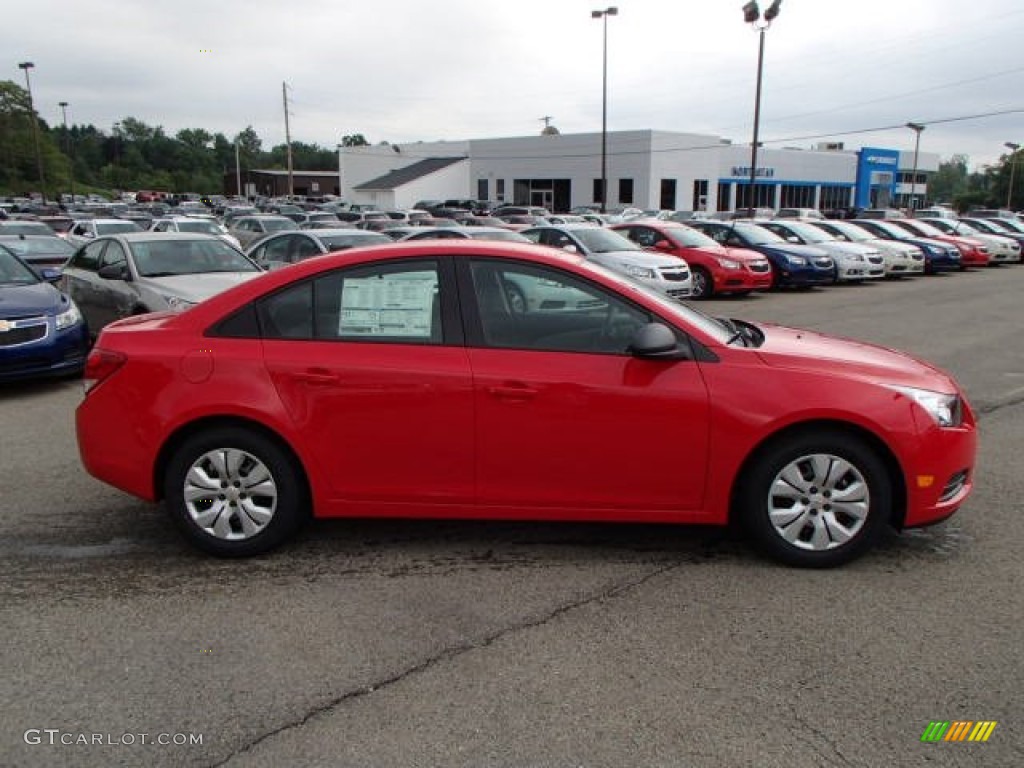 2014 Cruze LS - Red Hot / Jet Black/Medium Titanium photo #1