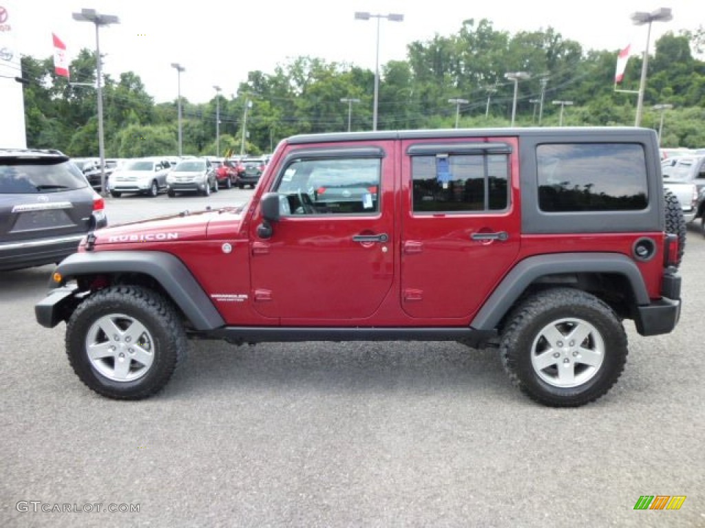 Deep Cherry Red Crystal Pearl 2012 Jeep Wrangler Unlimited Rubicon 4x4 Exterior Photo #84394056