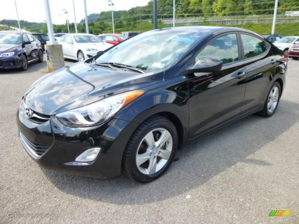 2012 Elantra GLS - Black Noir Pearl / Gray photo #3