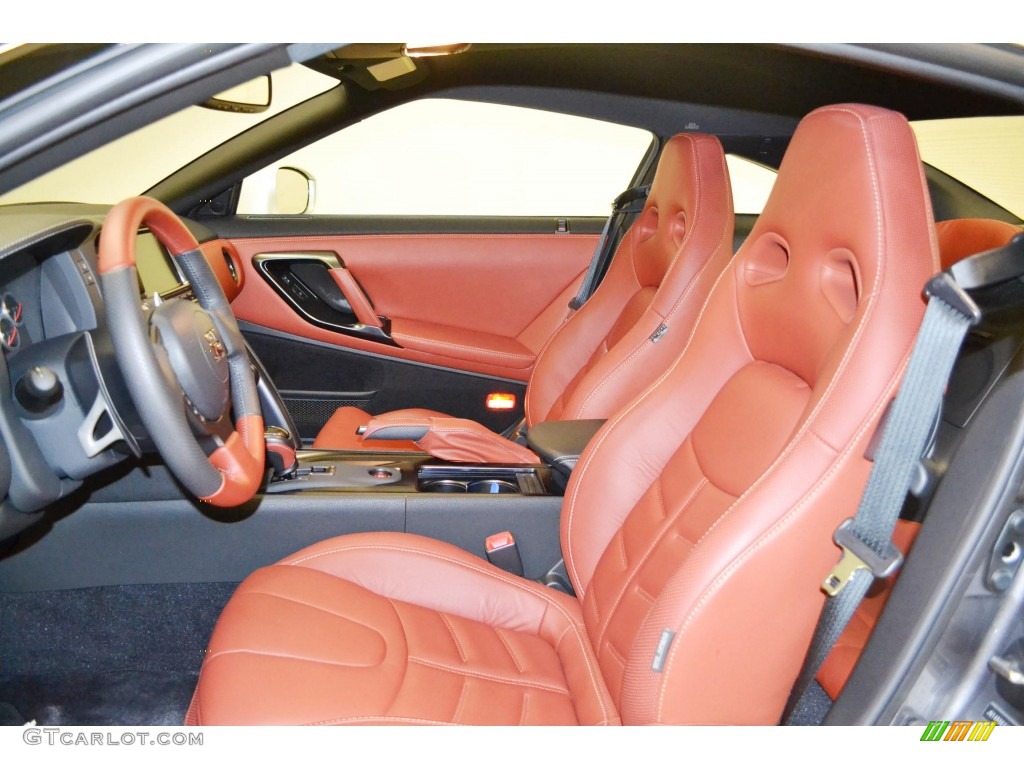 Red Amber Semi-Aniline Leather Interior 2014 Nissan GT-R Premium Photo #84394206