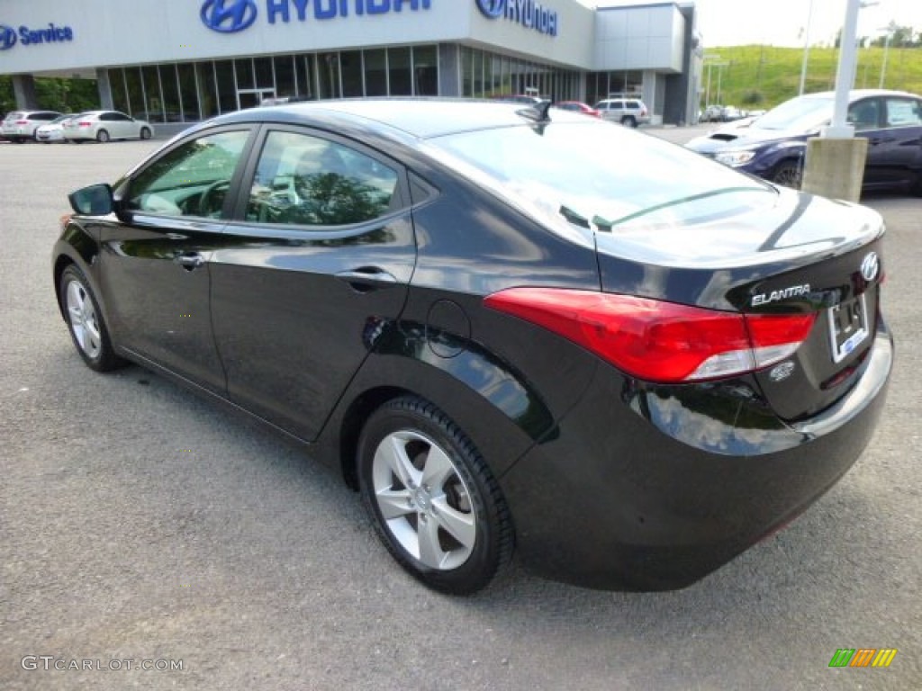 2012 Elantra GLS - Black Noir Pearl / Gray photo #5