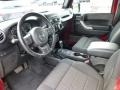 Black 2012 Jeep Wrangler Unlimited Rubicon 4x4 Interior Color
