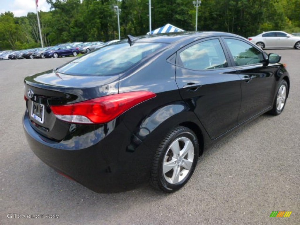 2012 Elantra GLS - Black Noir Pearl / Gray photo #7