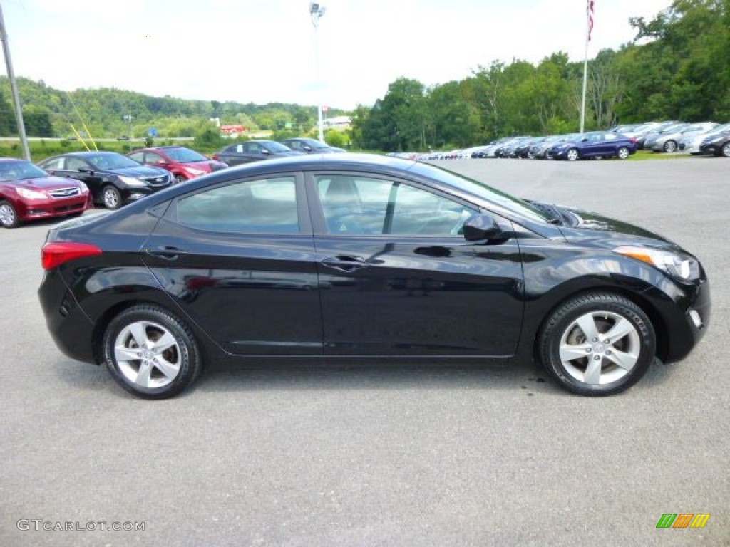 2012 Elantra GLS - Black Noir Pearl / Gray photo #8