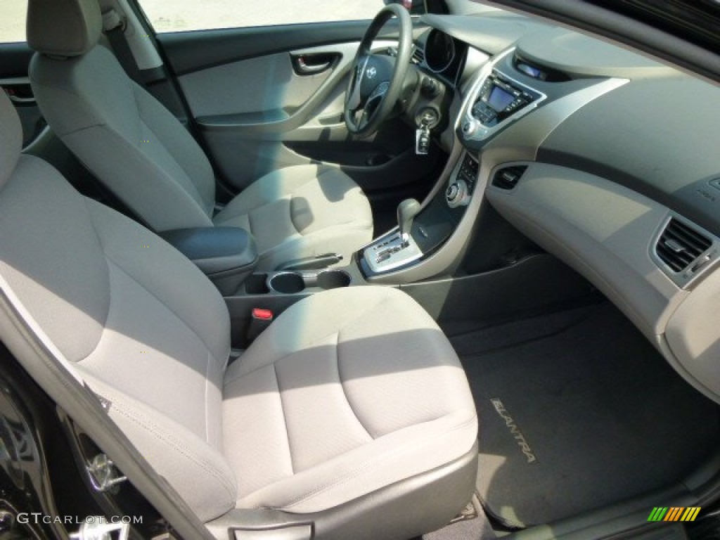 2012 Elantra GLS - Black Noir Pearl / Gray photo #10