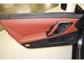2014 Nissan GT-R Red Amber Semi-Aniline Leather Interior Door Panel Photo